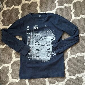 Children’s Place Navy Target Graphic Long Sleeve Shirt, size XXL, like new !